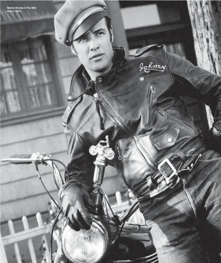  ??  ?? Marlon Brando in The Wild One in 1953