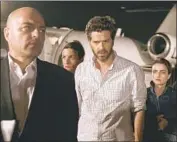  ?? Keshet Hulu ?? “FALSE FLAG”: Americans can get their fill of the Israeli spy drama, with Ishai Golan, center, on Hulu.