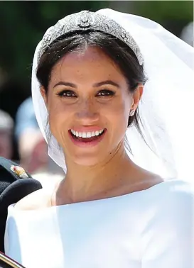  ??  ?? SO Meghan Markle reduced Prince Harry to tears when she walked up the aisle in a £200,000 Givenchy frock. Presumably Harry would have been crying even more if he had paid for it with his own money.