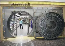  ??  ?? A historic bank has been converted into a pharmacy, where customers can enter its walk-in safe now known as the Vitamin Vault.