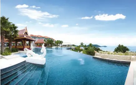  ??  ?? BELOW: The captivatin­g infinity pool is one of the best places to unwind