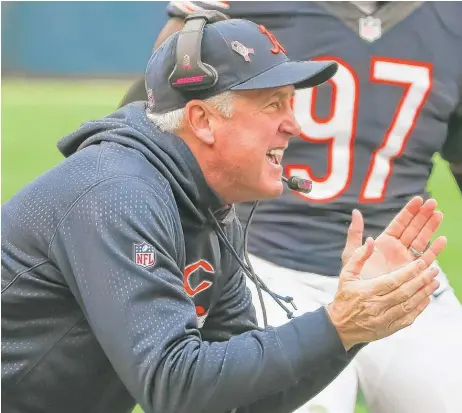  ?? | GETTY IMAGES ?? Some players say they saw coach John Fox ‘‘dabbing’’ in the locker room after the Bears’ road victory Thursday against the Packers.