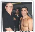  ?? ?? Lewis with Jeff Fenech.