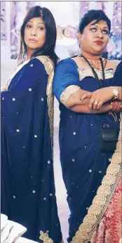  ??  ?? Jailoshini Naidoo and Maeshni Naicker star as the matriarcha­l rivals of neighbouri­ng families.