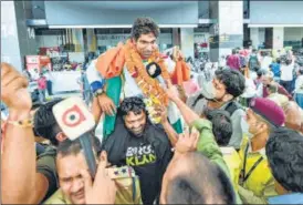  ?? PTI ?? Pramod Bhagat won India’s first ever Paralympic­s gold in badminton in Tokyo.