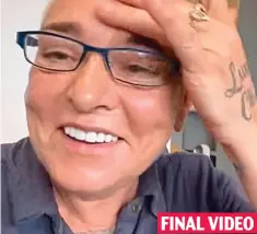 ?? ?? FINAL VIDEO Bond: Sinéad O’Connor in a final video she posted on social media last July and, right, with her son Shane