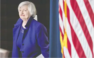  ?? ANDREW HARRER / BLOOMBERG FILES ?? U.S. Treasury Secretary Janet Yellen told her peers from the G7 that Washington was committed to multilater­alism
and “places a high priority on deepening our internatio­nal engagement and strengthen­ing our alliances.”