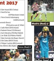  ?? Ramos (Real) ?? Modric (Real) Buffon (Juve)