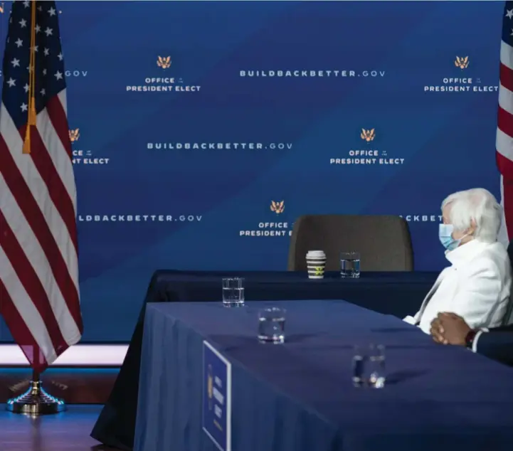  ?? FOTO: ANDREW HARNIK/NTB ?? Joe Biden har pekt ut 74 år gamle Janet Yellen som sin finansmini­ster.