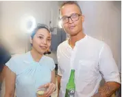  ??  ?? Frances Espinosa and AB Heineken Philippine­s marketing manager Chris Aguilar.