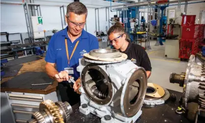  ??  ?? The Advanced Manufactur­ing Research Centre trains more than 800 apprentice­s. Photograph: AMRC