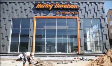  ?? HONG MENEA ?? Cambodia’s first Harley-Davidson dealership is under constructi­on and will open later this year in Phnom Penh.