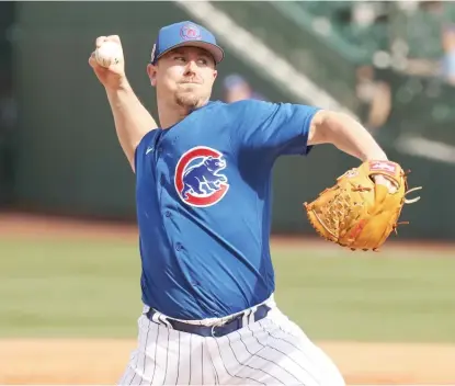  ?? JOHN ANTONOFF/SUN-TIMES ?? Right-handed reliever Mark Leiter Jr. has limited opponents to four hits in five spring outings.