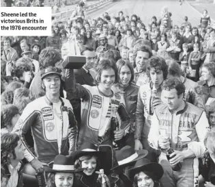  ??  ?? Sheene led the victorious Brits in the 1976 encounter