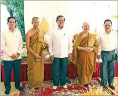  ?? MOI ?? Interior minister Sar Kheng attends the 31st anniversar­y of the re-establishm­ent of the Dhammayutt­ika sect on December 7.