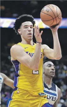  ?? Robert Laberge Getty Images ?? LONZO BALL missed the last four games of the preseason with an ankle injury, but he’s ready to go in the opener.