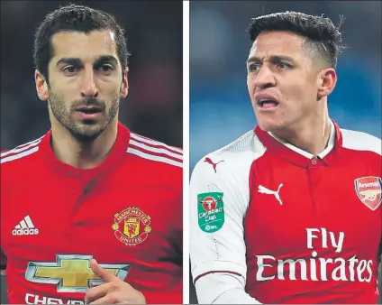  ?? FOTO: GETTY IMAGES ?? El armenio Henrikh Mkhitaryan es la llave para que finalmente Alexis Sánchez se convierta en jugador del Manchester United