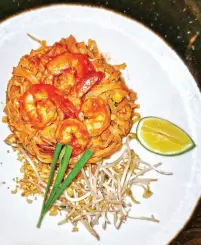  ??  ?? KHAO Pad Thai, a favorite Thai staple