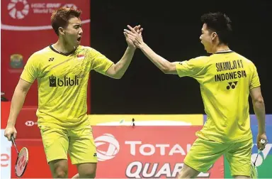  ?? CHANDRA SATWIKA/JAWA POS ?? TERHEBAT: Marcus Fernaldi Gideon dan Kevin Sanjaya Sukamuljo akan menjadi andalan terpenting Indonesia pada Piala Thomas 2018.