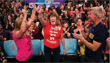  ?? Photo for The Washington Post by Jenna Schoenefel­d ?? Audience members cheer during a taping of “The Price Is Right “at CBS Television City lot in Los Angeles last month.