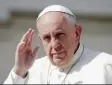  ??  ?? Pope Francis waves Wednesday before leading the general audience in St. Peter’s Square at the Vatican.