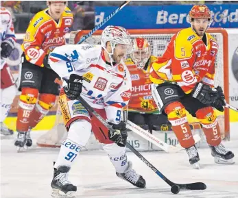  ?? FOTO: HARALD LANGER ?? Ivan Rachunek fühlt sich „von Tag zu Tag besser“im Trikot der Ravensburg Towerstars.