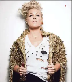  ?? SØLVE SUNDSBØ / RCA RECORDS ?? Recording artist
Pink will perform Wednesday at the
BB&T Center in Sunrise. 1.