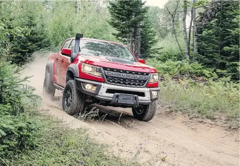  ?? — DRIVING.CA ?? The 2019 Chevy Colorado ZR2 is an extreme off-road vehicle that you can use right out of the box.