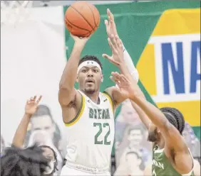  ?? James Franco / Times Union archive ?? Siena junior Jalen Pickett said the team has a goal of being the ones that get to cut down the nets at Boardwalk Hall in Atlantic City, N.J.
