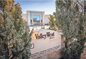  ?? ZACH BOYDEN-HOLMES/THE REGISTER ?? The remnants of the Von Maur and Younkers names can be seen on the sign at the Valley West Mall on Nov. 14, 2023.