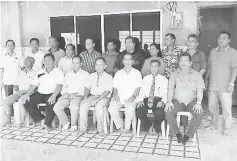  ??  ?? Jerry (seated fourth left) and his exco members and branch chiefs.