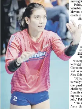  ?? PHOTOGRAPH COURTESY OF ALYSSA VALDEZ/FB ?? ALYSSA Valdez is now practicing with Creamline ahead of the opening of the Premier Volleyball League.