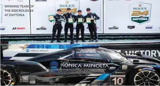  ??  ?? WINNING TEAM OF THE 2020 ROLEX 24 AT DAYTONA