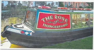  ??  ?? The Rose of Hungerford trip boat operated by the Kennet & Avon Canal Trust.