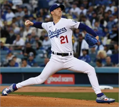  ?? DAVID CRANE — STAFF PHOTOGRAPH­ER ?? Dodgers pitcher Walker Buehler had his second Tommy John surgery six months ago, and should begin his throwing program in two weeks.