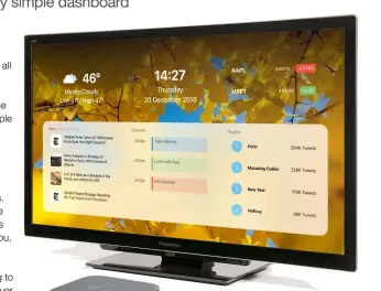  ??  ?? Dayview lets you customise your Apple TV dashboard and pack it with useful info…