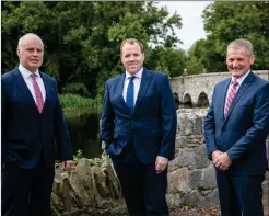  ?? ?? Pictured (from left); Niall Matthews, Chairman of Lakeland Dairies with Colin Kelly, who has been appointed the new Group CEO Designate and Keith Agnew, Vice-chairman, Lakeland Dairies.
Photo by Orla Murray Coalesce.