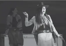  ?? MICHELLE BERG ?? Krystal Pederson in Gabriel Dumont’s Wild West Show.