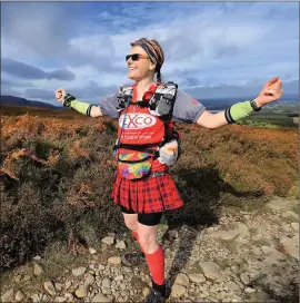  ?? Photos by Valerie O’Sullivan ?? Jacqo Le Bourhis, Glenbeigh, enjoying the Autumn sunshine on Mangerton Mountain, competing in Quest Killarney - a multi-activity one day Adventure Race event, at the weekend.