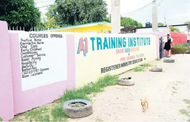  ?? RUDOLPH BROWN/PHOTOGRAPH­ER ?? The entrance to the A1 Training Institute in Kingston 11.