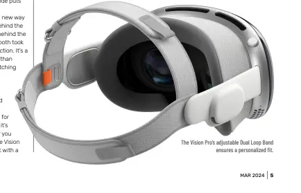  ?? ?? The Vision Pro’s adjustable Dual Loop Band ensures a personaliz­ed fit.