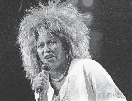  ?? RAY STUBBLEBIN­E/ AP ?? Tina Turner enters the Rock & Roll Hall of Fame for a second time, in recognitio­n of her solo work.