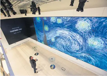  ?? NYT ?? A interactiv­e high-resolution digitised image of Van Gogh’s Starry Night at the Google Cultural Institute in Paris. The tech giant is trying to digitally replicate and curate the world’s art and culture, and it’s facing head-on doubts about its true...