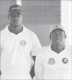  ??  ?? First-class duo Raun Johnson (left) and Anthony Adams were sensationa­l with the ball for PSC in their win over MSC