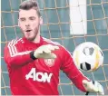  ??  ?? United keeper David de Gea