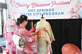  ?? ?? A kimono display at the Arkansas Cherry Blossom Festival.