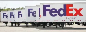  ?? STEVE HELBER/THE ASSOCIATED PRESS FILES ?? FedEx said it found no evidence of a data breach or informatio­n lost to third parties from the global cyberattac­k on its TNT Express unit in late June.