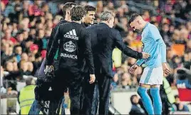  ??  ?? Iago Aspas no ha levantado cabeza desde su lesión en el Camp Nou a finales de diciembre