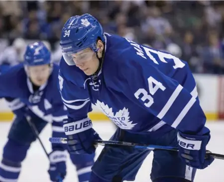  ?? CARLOS OSORIO/TORONTO STAR ?? Auston Matthews and the Leafs will take another shot at that playoff spot on Saturday night when the Penguins pay a visit to the ACC.