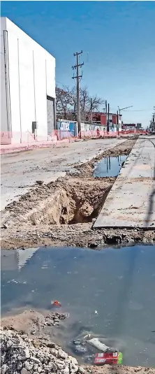  ??  ?? Una de los trabajos abandonado­s